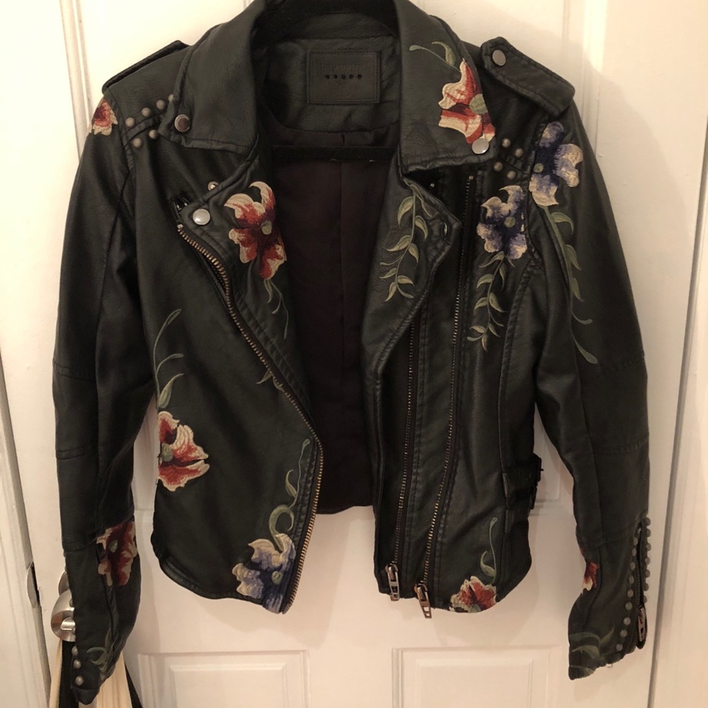 Blank NYC Embroidered Moto Jacket